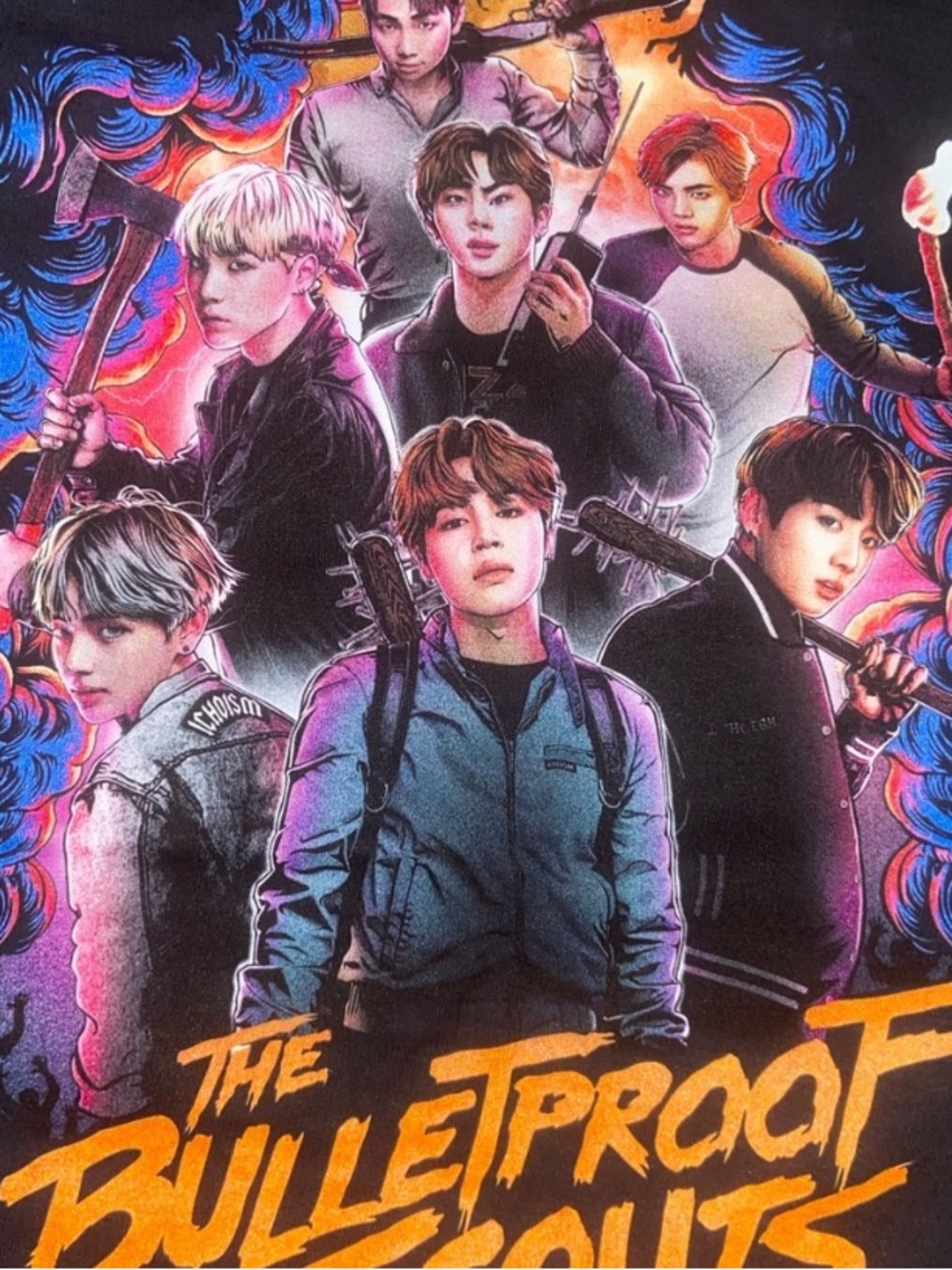 BTS Walking Dead Themed Graphic Shirt